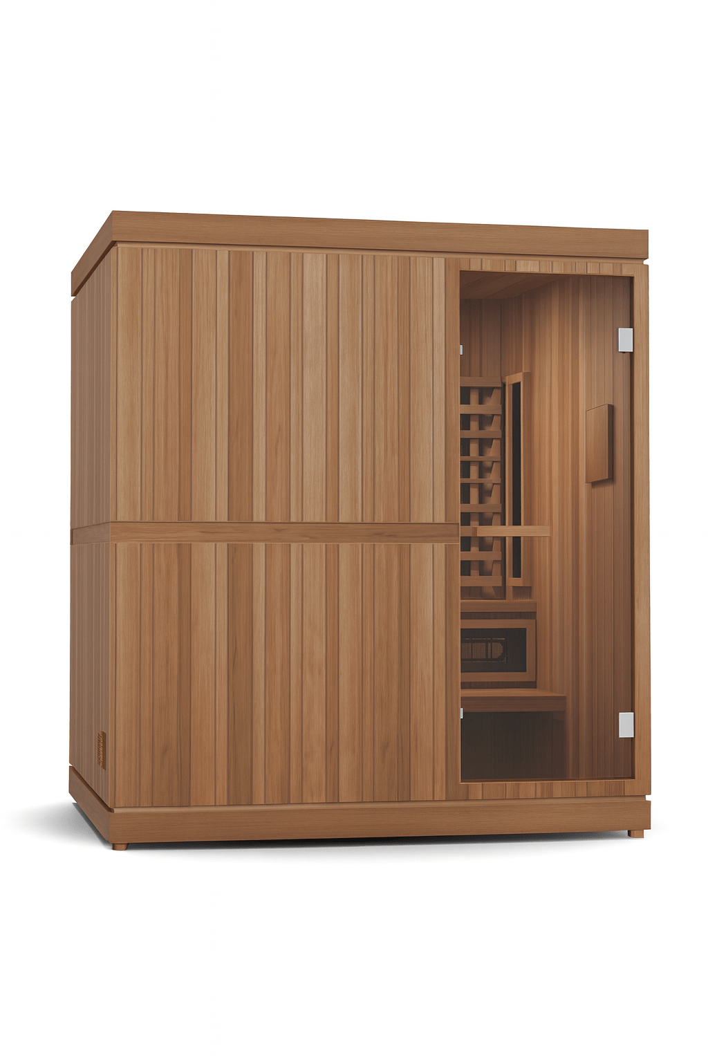 Finnmark FD-5 Trinity XL Infrared Sauna with Natural Wood Finish for Relaxation and Wellness