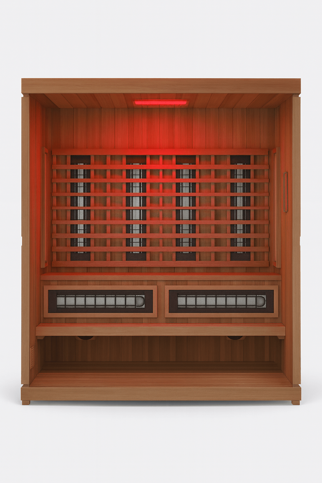Finnmark FD-5 Trinity XL Infrared Sauna with dual heating panels and wooden interior for relaxation