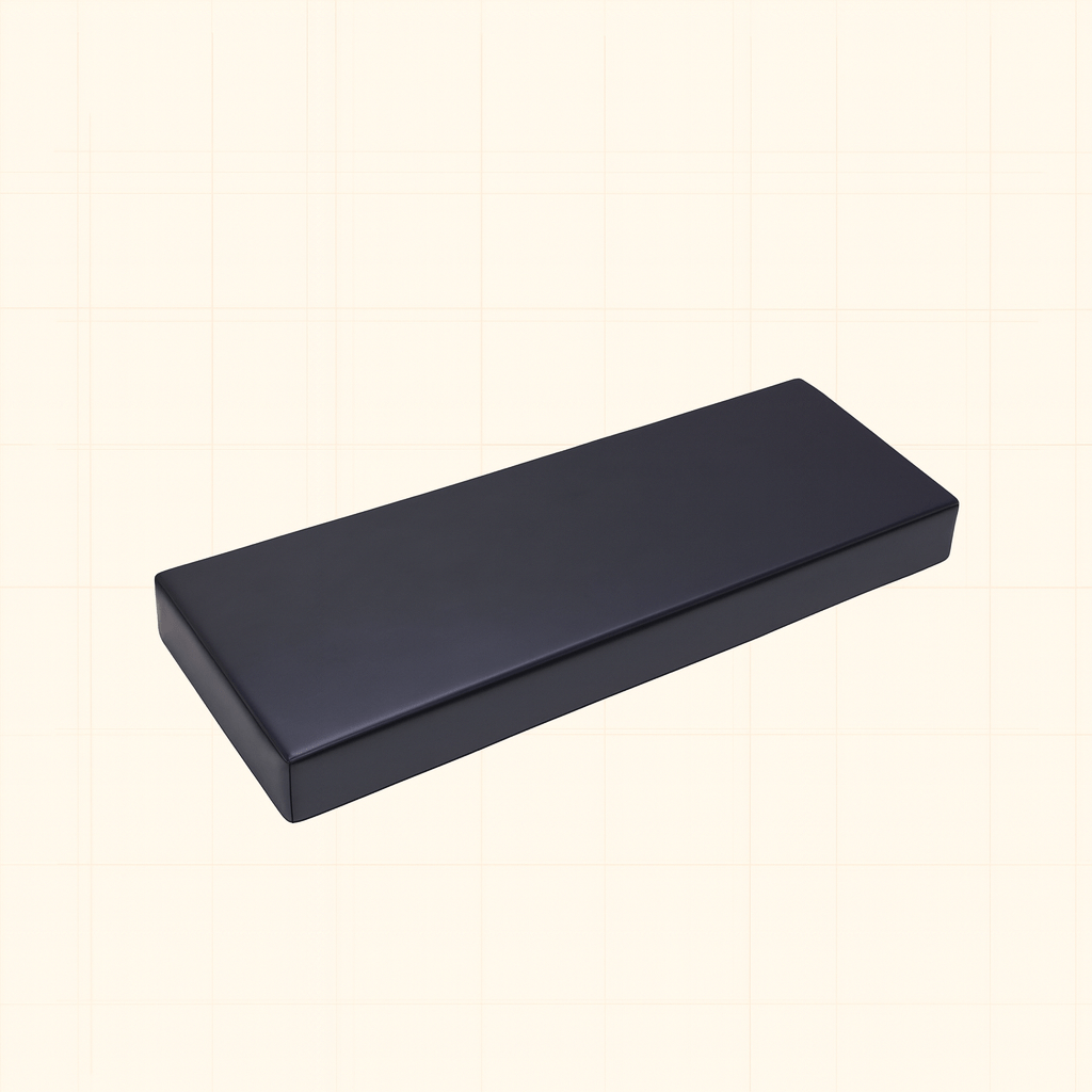 Black sauna cushion for Finnmark FD-4 designed for comfort in sauna sessions