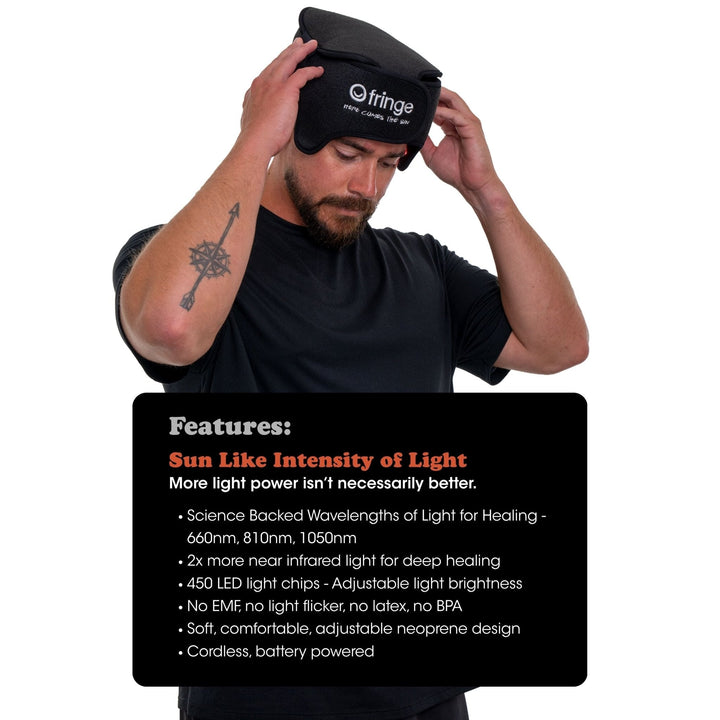 Fringe Head Red Light Therapy Head Wrap - My Luxury Home Spa