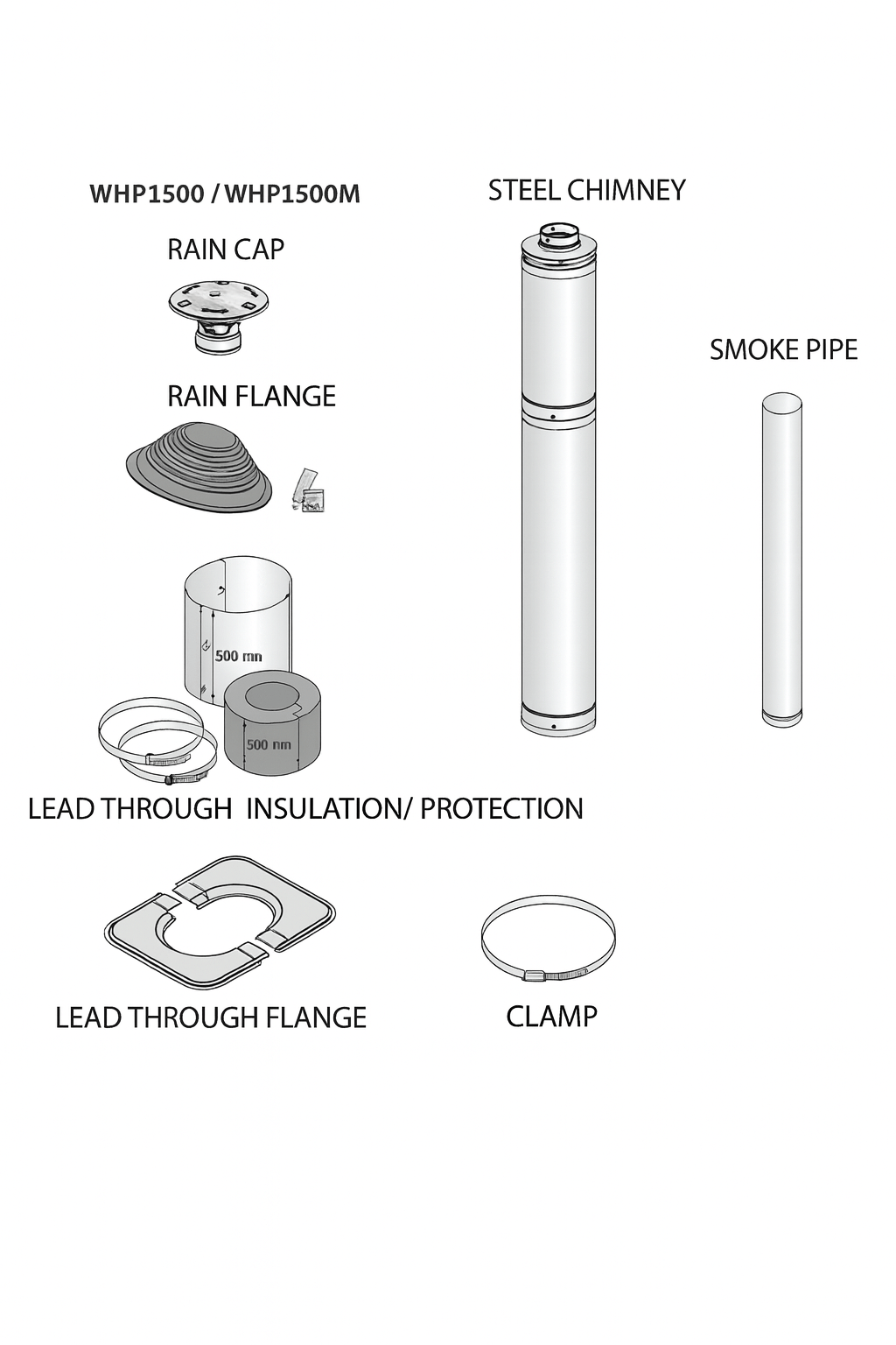Harvia 1500 mm Stainless Steel Chimney Kit - My Luxury Home Spa
