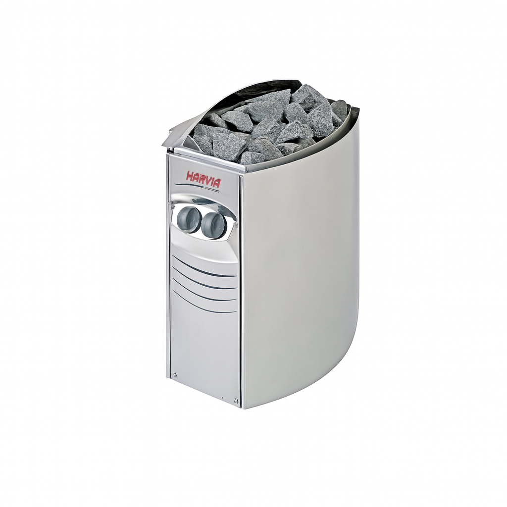 Harvia sauna heater with stones for 4-person indoor sauna by SunRay