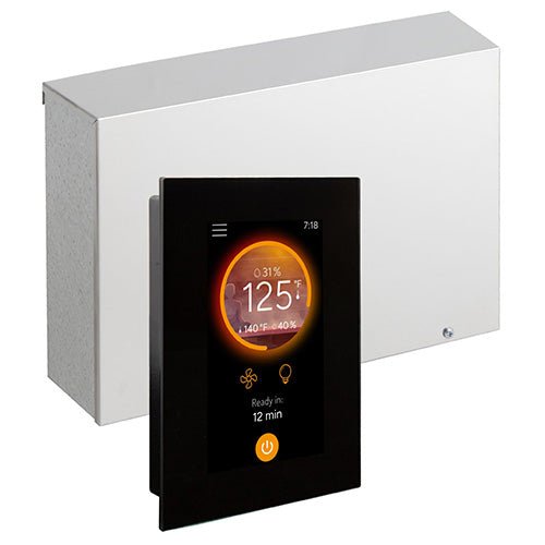 Harvia Fenix sauna control unit with touchscreen display for easy temperature control and monitoring