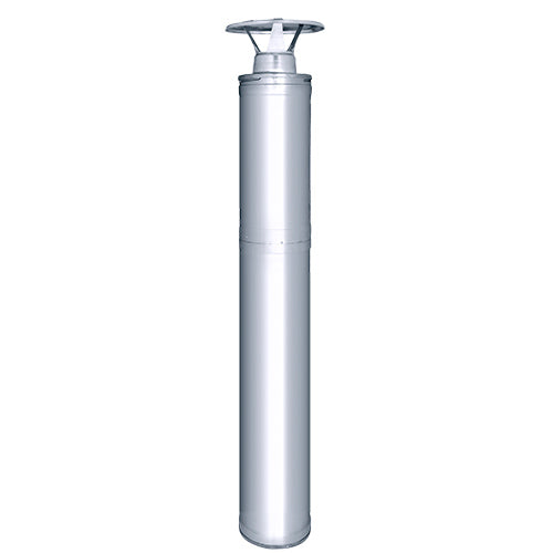 Harvia 1500 mm stainless steel chimney kit vertical flue pipe with rain cap for sauna heater installations