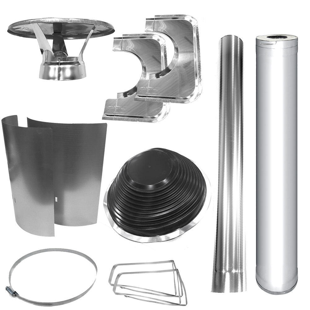 harvia chimney extension package accessory stainless steel sauna chimney kit with pipe cap brackets flashing components