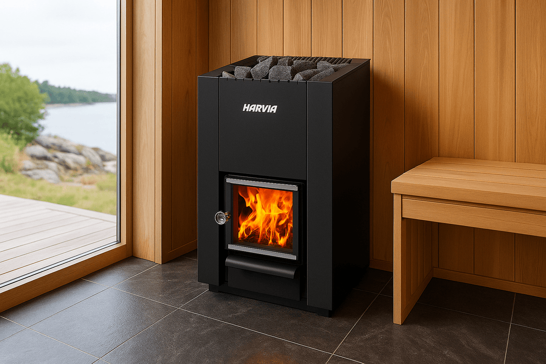 Harvia Linear 16 WK160C 17.9kW Wood - Burning Sauna Stove - My Luxury Home Spa
