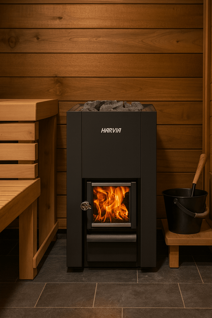 Harvia Linear 16 WK160C 17.9kW Wood - Burning Sauna Stove - My Luxury Home Spa