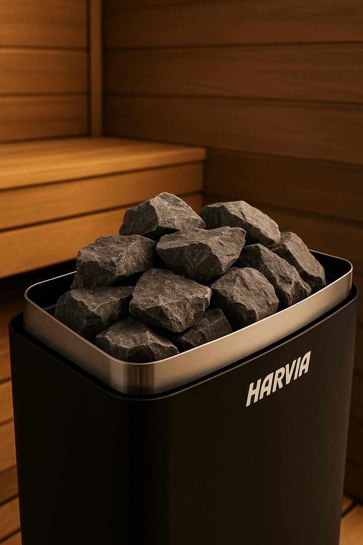 Harvia AC3000 Sauna Stones Split - Face Olivine Diabase - My Luxury Home Spa