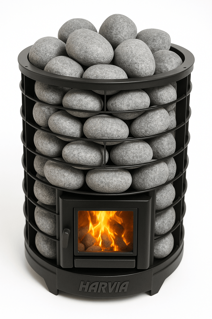 Harvia R - 991 Rounded Sauna Stones Olivine Diabase - My Luxury Home Spa