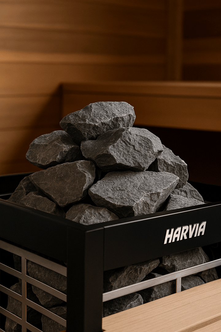 Harvia AC3000 Sauna Stones Split - Face Olivine Diabase - My Luxury Home Spa
