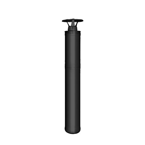 Harvia WHP1500M chimney kit black steel vertical chimney pipe with top damper handle for sauna