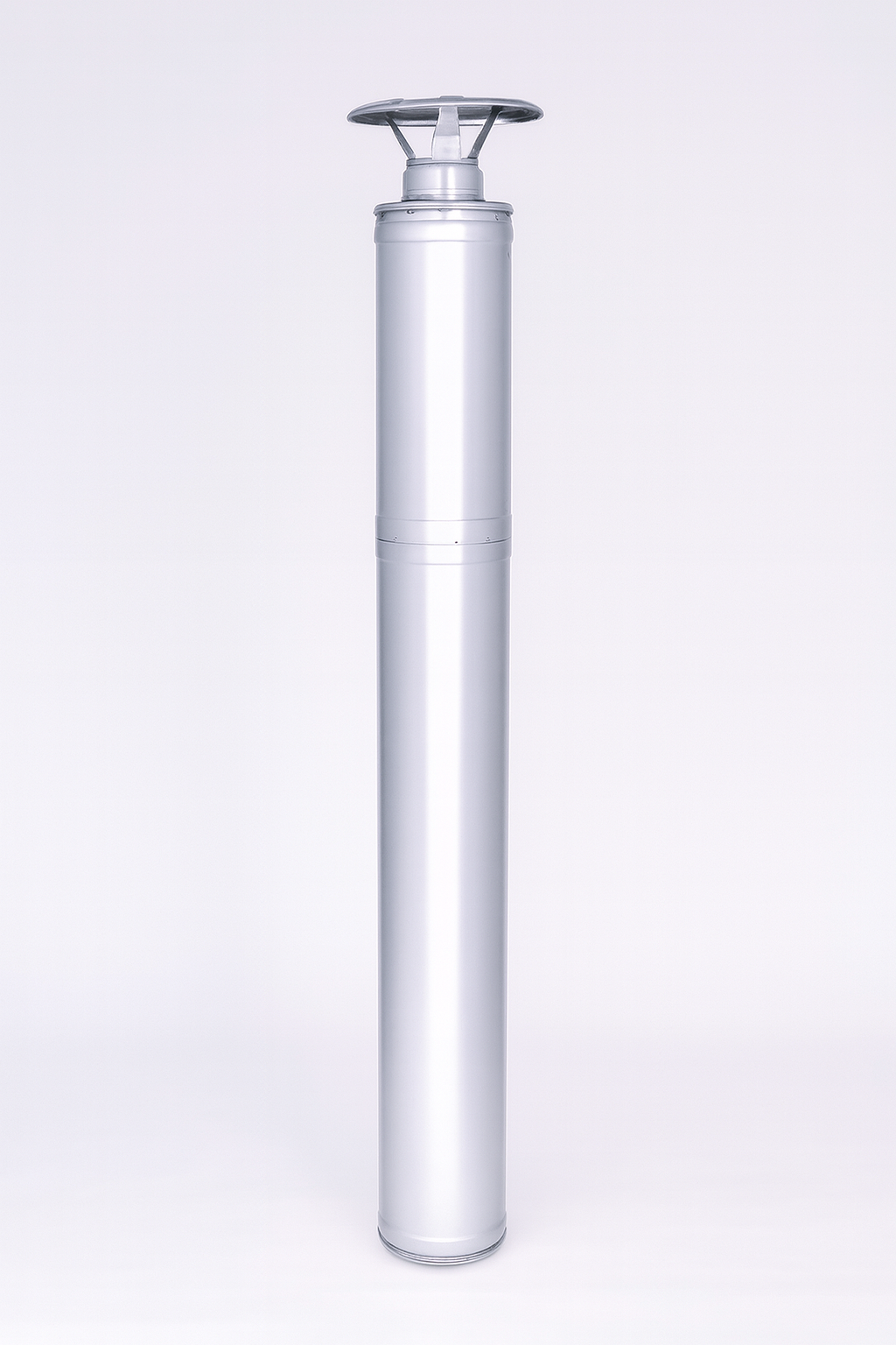 Harvia wood burning sauna stove chimney pipe in silver metal finish for sauna heaters