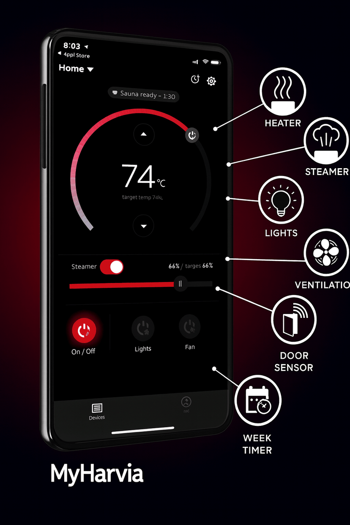 Harvia Xenio WiFi Remote Control Panel - My Luxury Home Spa