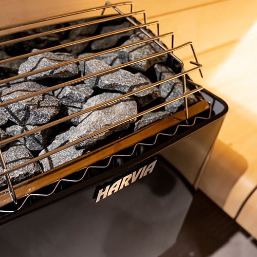 Harvia KIP60W 6kW Wall - Mounted Electric Sauna Heater, Black - My Luxury Home Spa