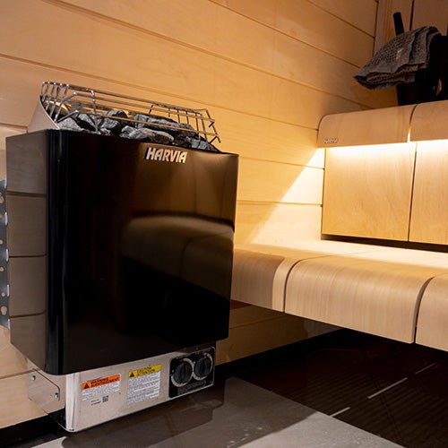Harvia KIP80B 8kW Wall - Mounted Electric Sauna Heater, Black - My Luxury Home Spa