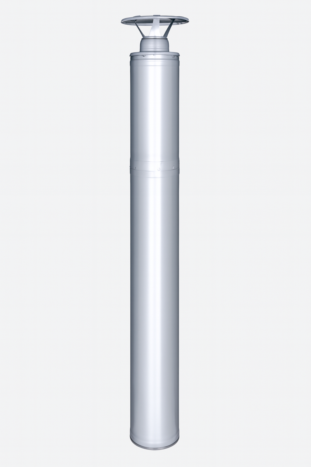 Harvia Legend 150 sauna heater tall silver cylindrical design with top vent cover