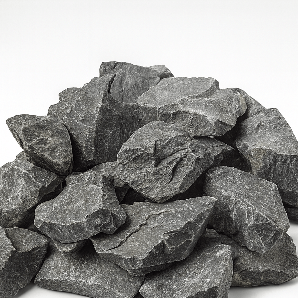 Harvia Legend 150 sauna stove with a pile of sauna stones for optimal heat retention and sauna experience