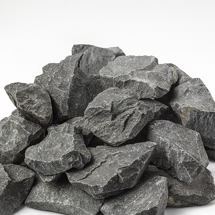 Harvia Legend 150 sauna stove stones stacked for optimal heat retention and sauna experience