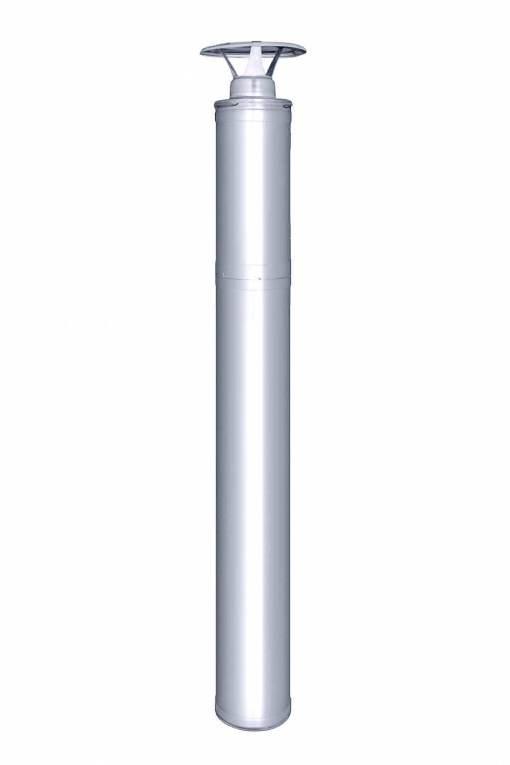 Chimney pipe for Harvia Legend 150 wood-burning sauna stove in stainless steel finish