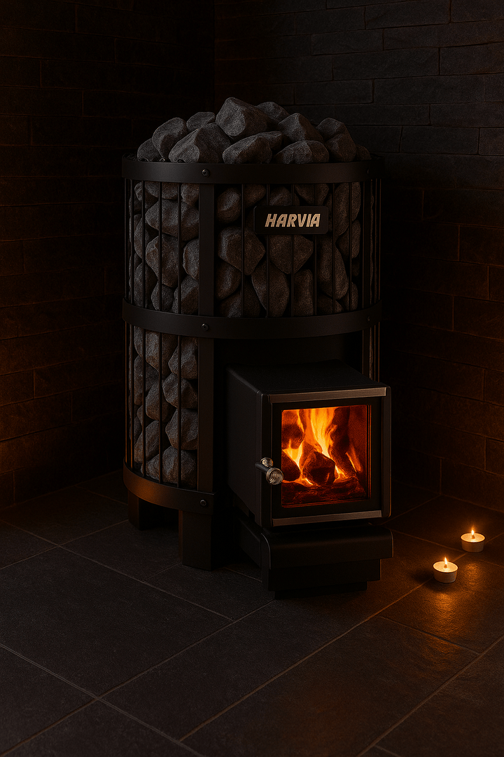 Harvia Legend 240SL Sauna Heater with Stones and Open Flame for a Traditional Sauna Experience
