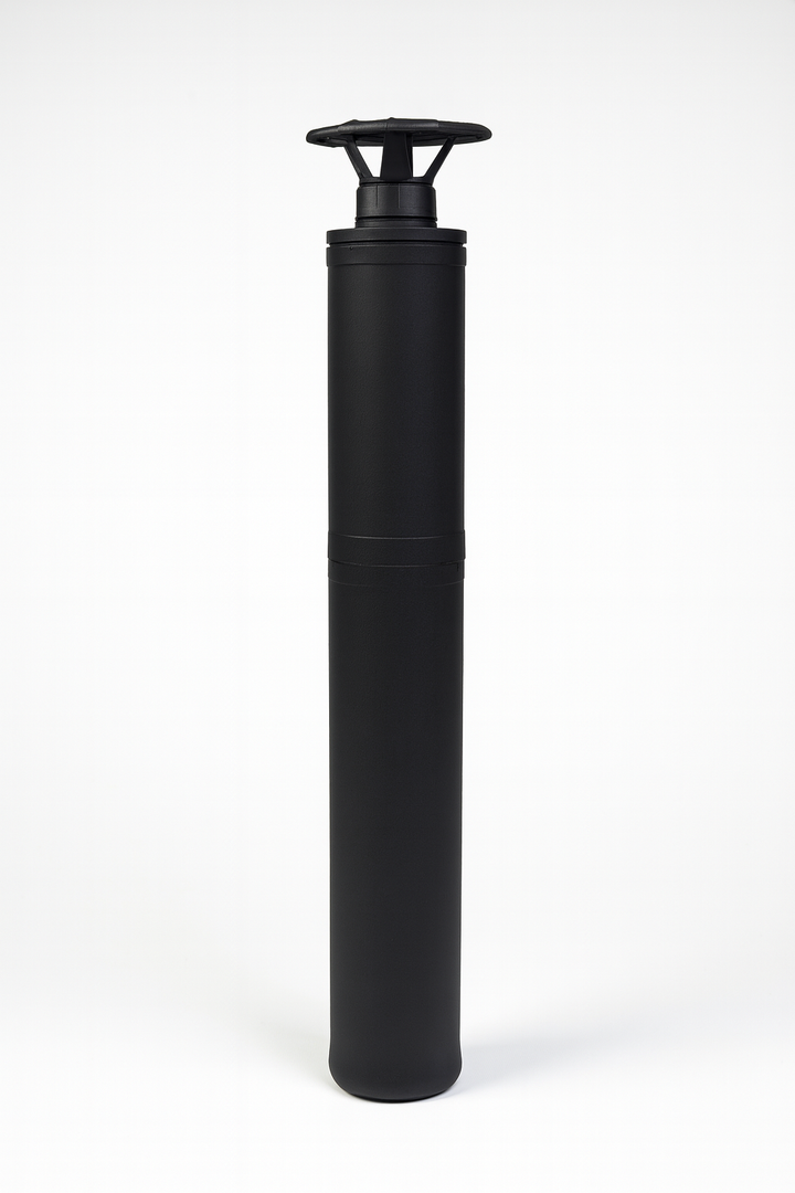 Harvia M3 BK sauna heater in black cylindrical design with top handle control
