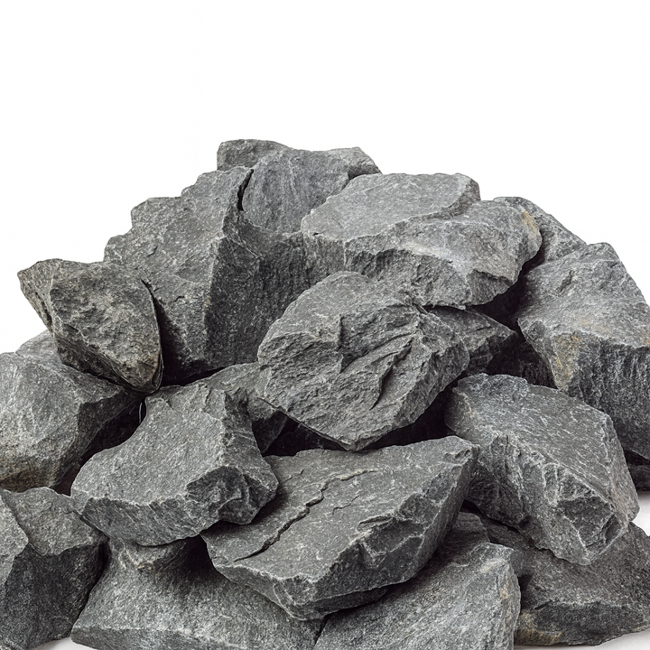 Harvia M3 sauna heater package with high-quality dark sauna stones for optimal heat retention