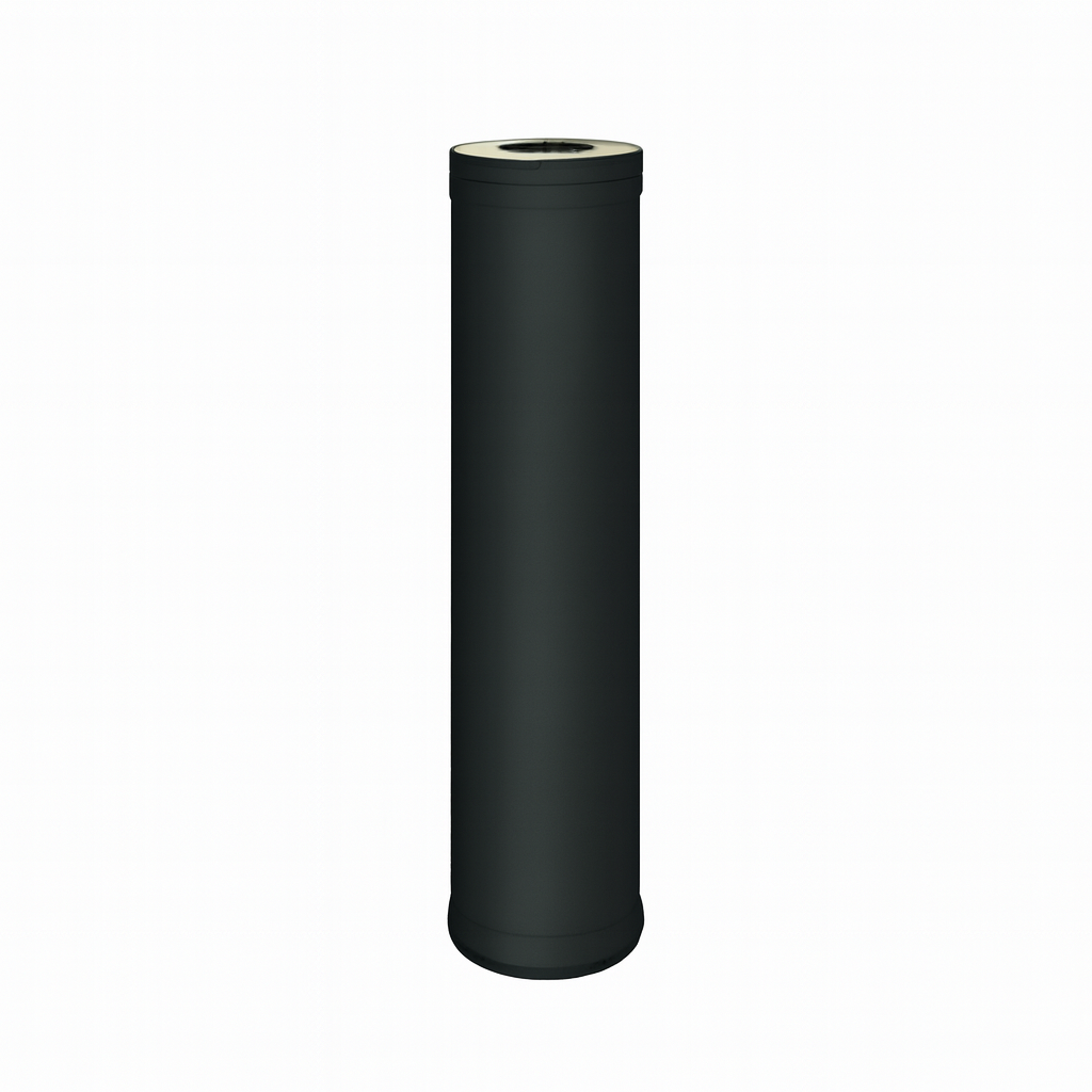 Black cylindrical chimney pipe for Harvia Pro 20 sauna heater package