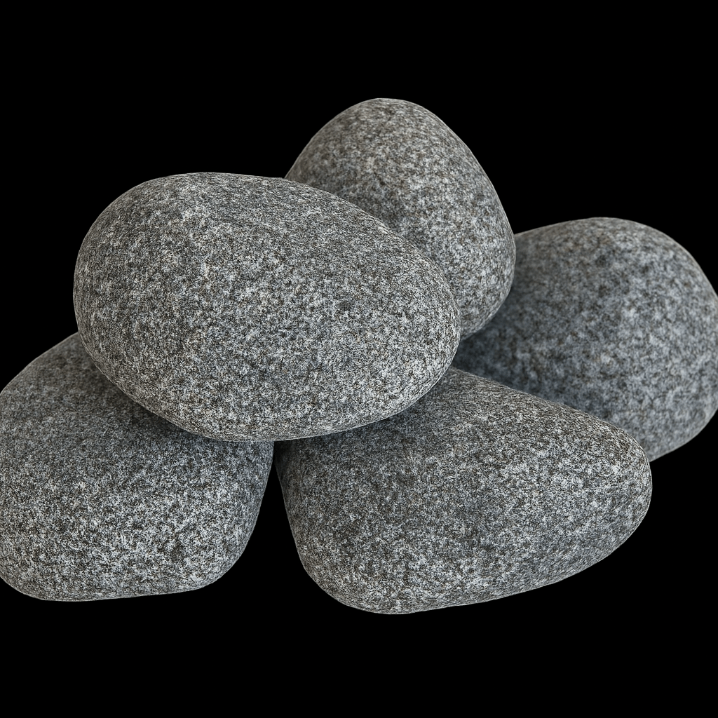 Harvia sauna stones in a pile for enhancing your sauna experience