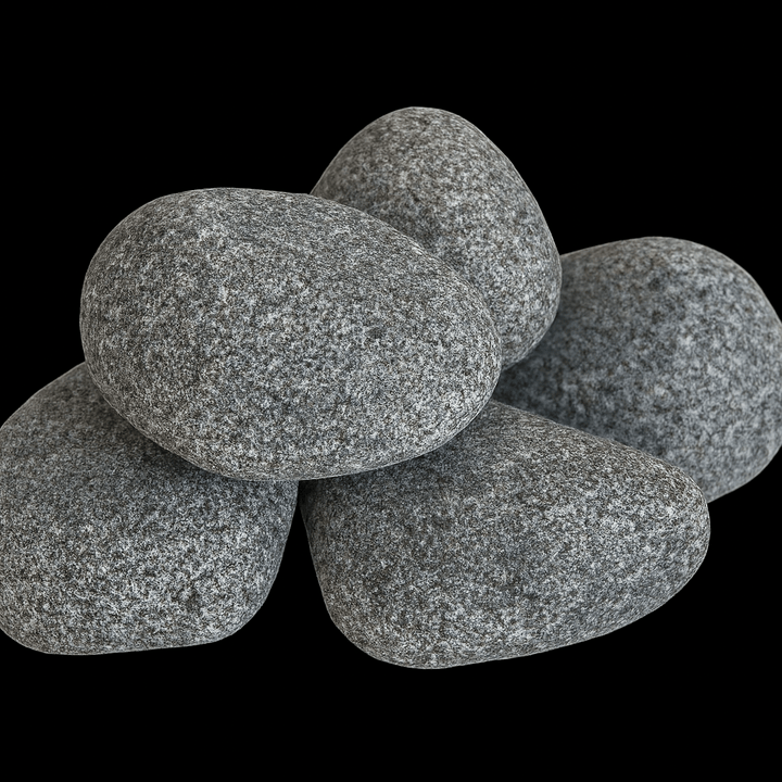 Harvia sauna stones in a pile for enhancing your sauna experience