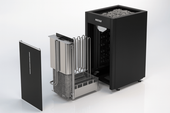 Harvia Virta Combi electric sauna heater with removable components for easy maintenance and efficient heating