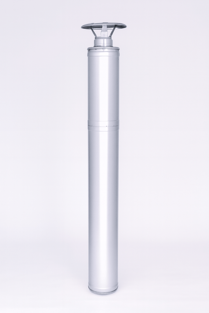 Harvia wood burning sauna stove chimney pipe made of durable metal for optimal ventilation