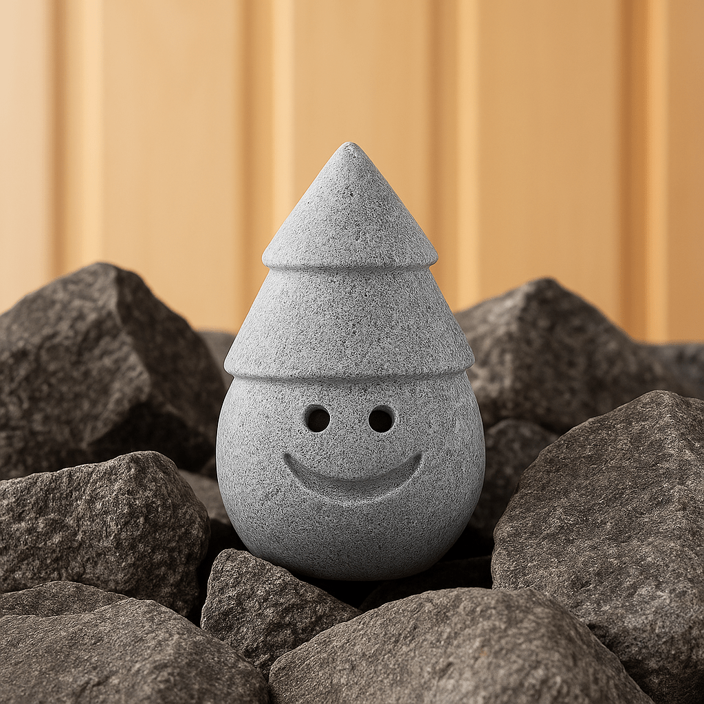 Hukka Jolle Sauna Elf Stone Accessory for Enhancing Sauna Experiences with a Cheerful Design