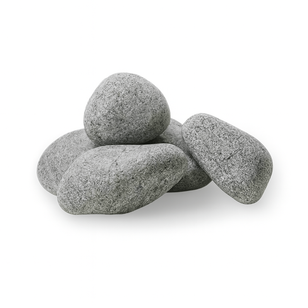 HUUM sauna heater stones for a 6kW sauna heater for home spa with natural gray texture
