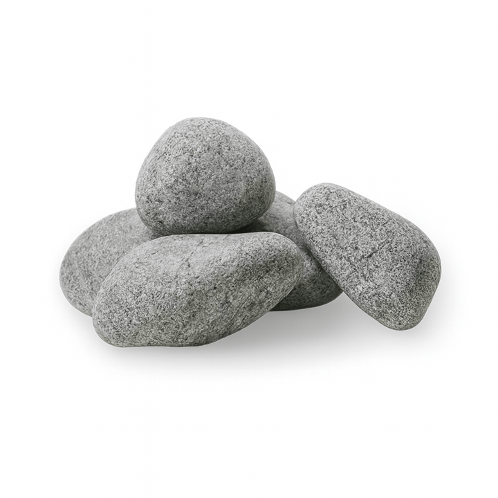 HUUM sauna heater stones for a 6kW sauna heater for home spa with natural gray texture