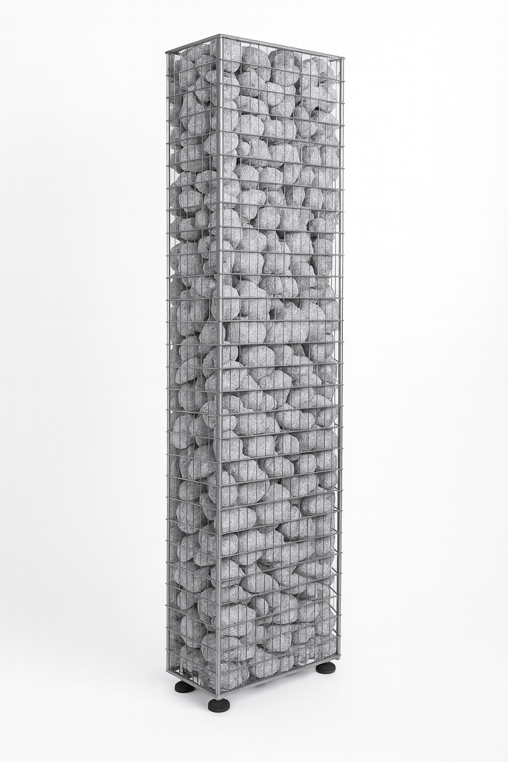 HUUM 6kW sauna heater for home spa with a sleek design and stone-filled frame for optimal heat