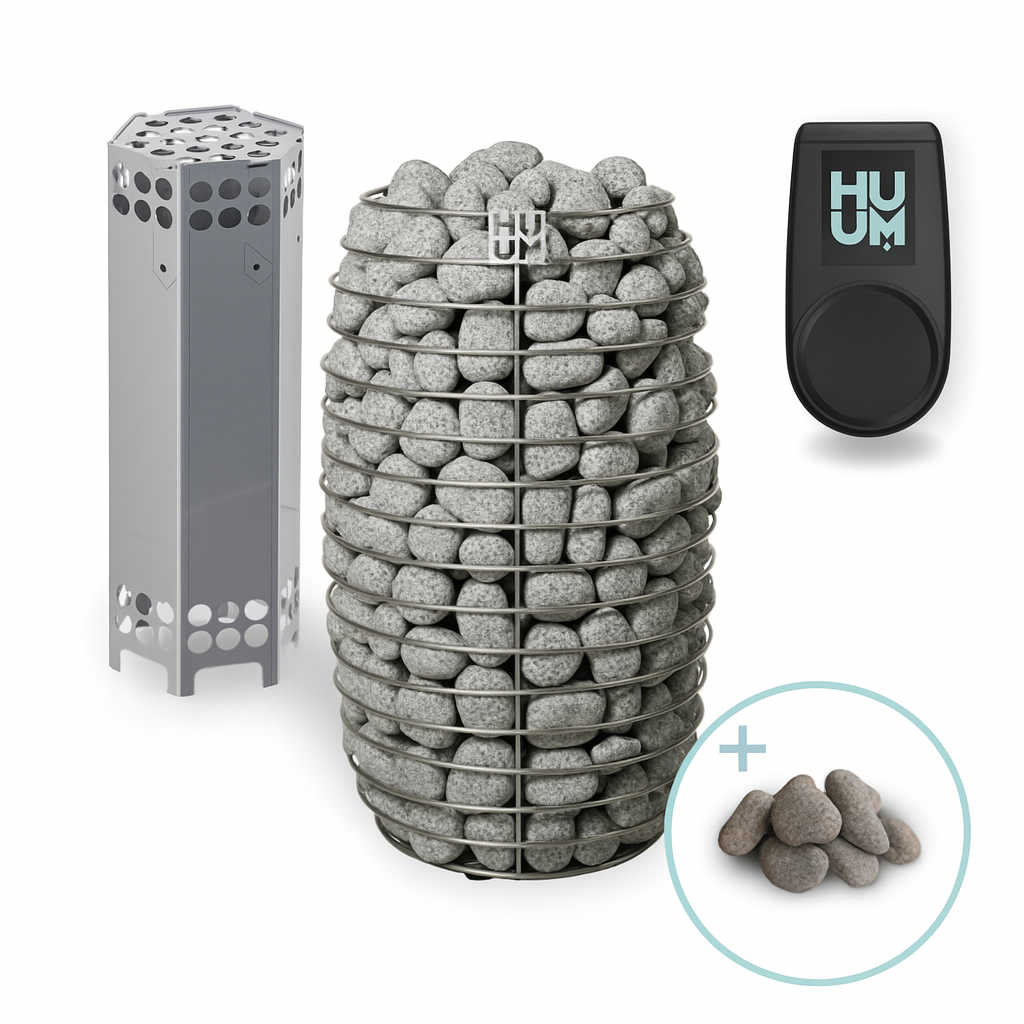HIVE Mini Series sauna heater with stones and remote control by My Luxury Home Spa