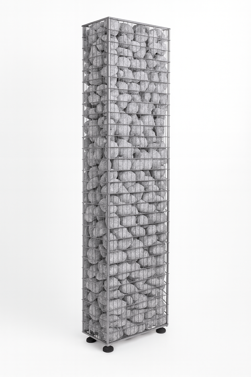 9kW sauna heater package with tall metal frame filled with sauna stones by My Luxury Home Spa