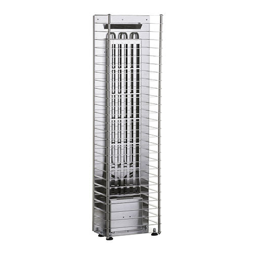 HUUM CLIFF Mini electric sauna heater with stainless steel protective cage for safe indoor sauna use