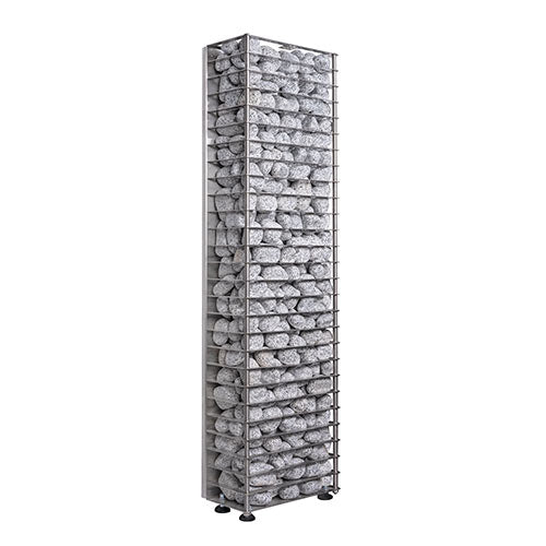 HUUM CLIFF Mini electric sauna heater with vertical design and stone-filled metal frame