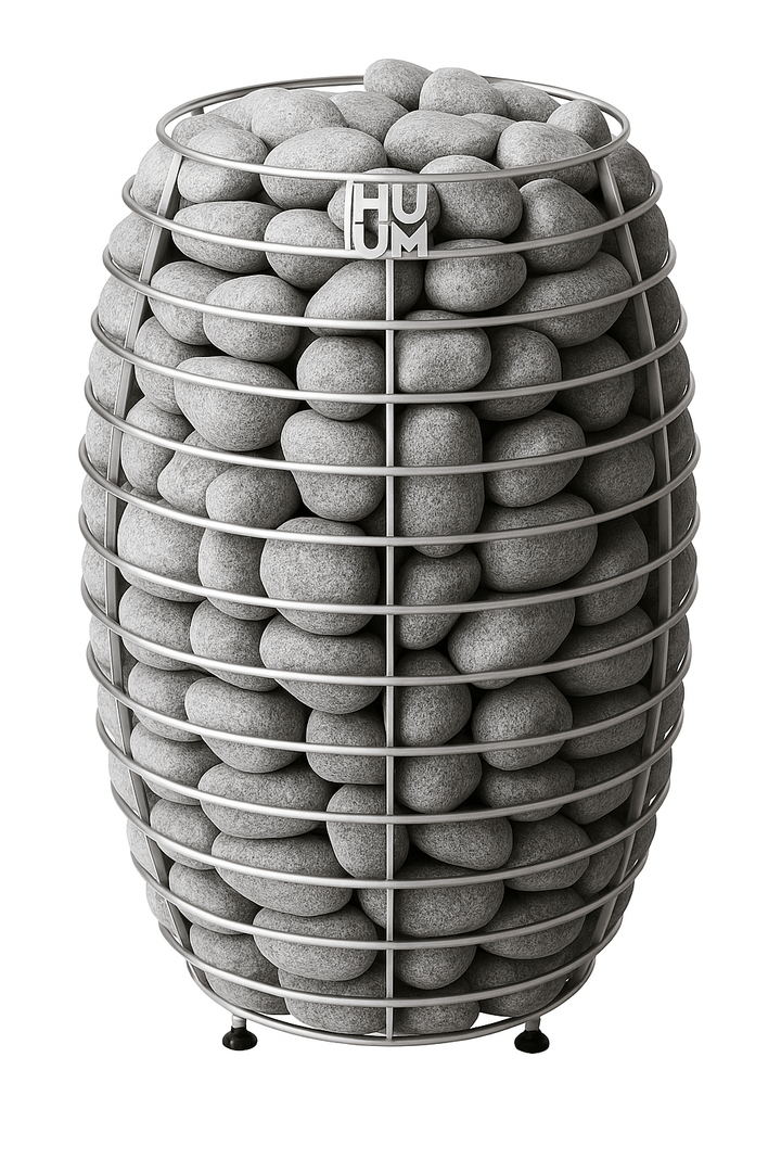 HUUM HIVE electric sauna heater featuring a stylish stone design for efficient heat distribution