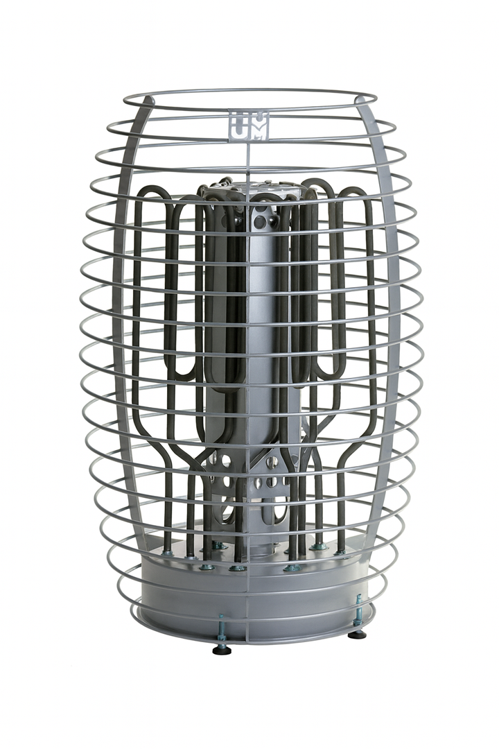 HUUM HIVE sauna heater 15kW with modern cage design and efficient heating elements for sauna use