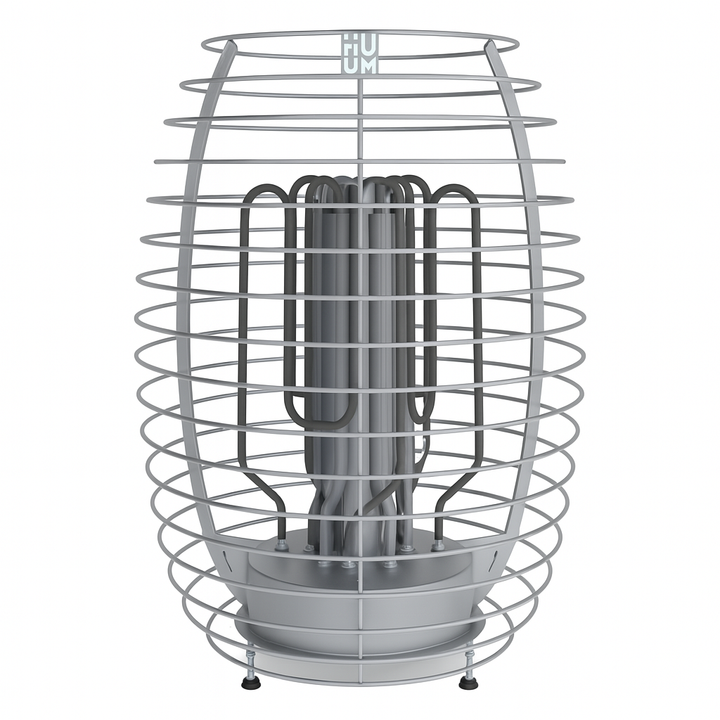 HUUM HIVE sauna heater package modern metal cage design with heating elements inside