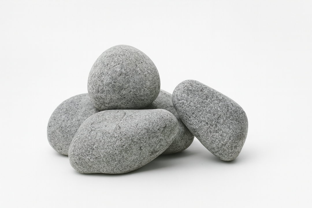 HUUM sauna heater stones included in a home sauna heater package for effective heat retention