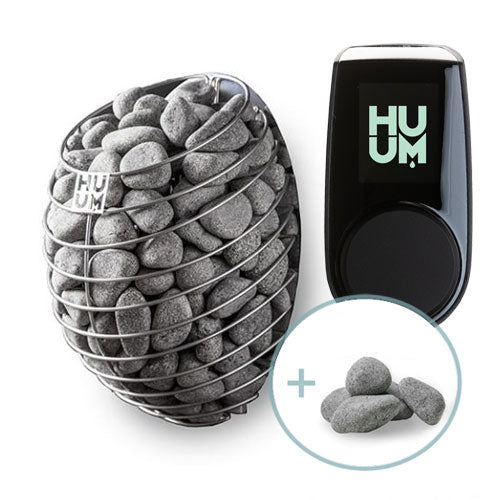 HUUM DROP 6.0kW sauna heater stainless steel stone cage with sauna stones and digital control unit