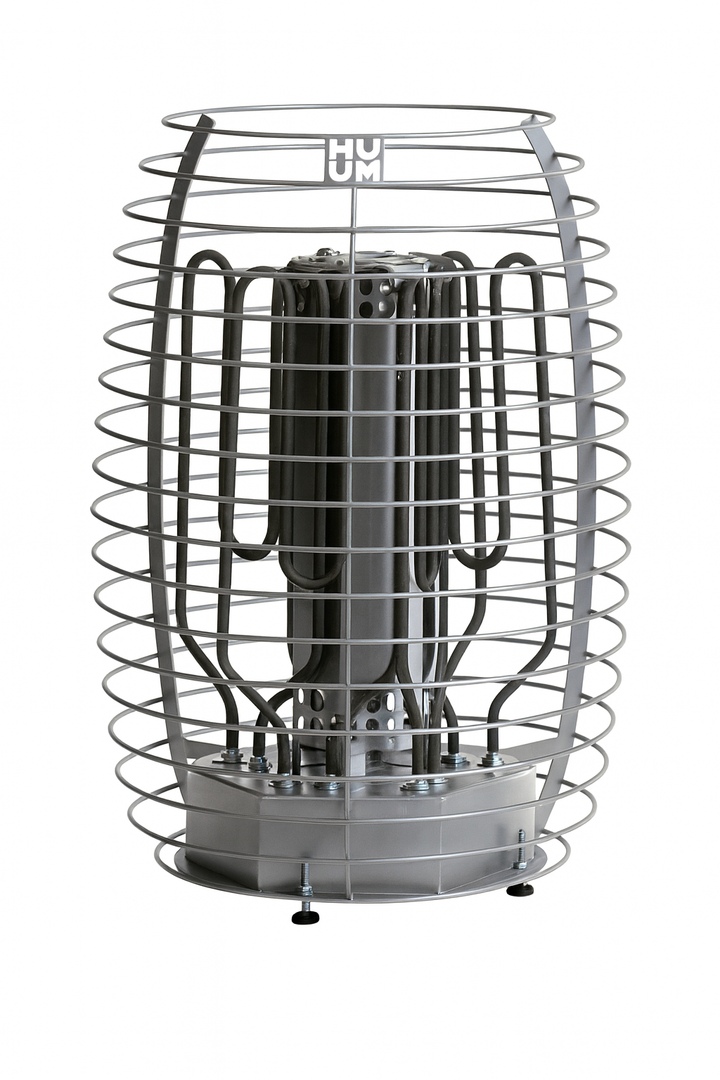 HUUM HIVE Series sauna heater stainless steel cage with vertical heating elements modern design