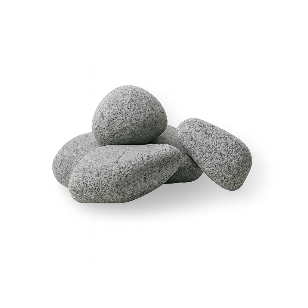 Natural volcanic HUUM sauna heater stones for optimal heat retention and steam production