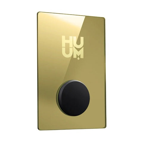 HUUM UKU Gold sauna control with sleek gold finish and black dial for precise temperature adjustment