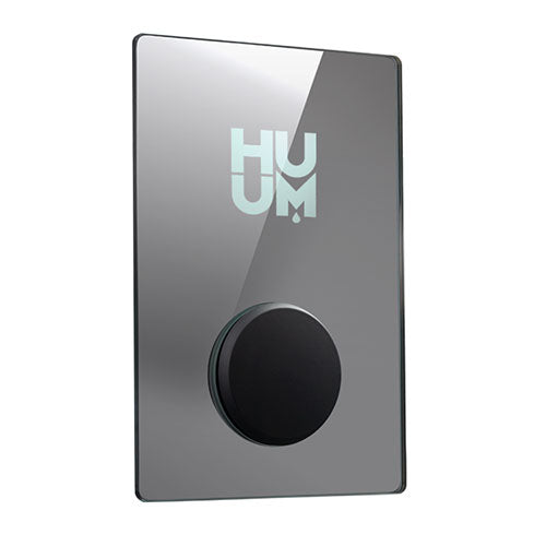 HUUM UKU Mirror sauna control with sleek reflective surface and black adjustment knob