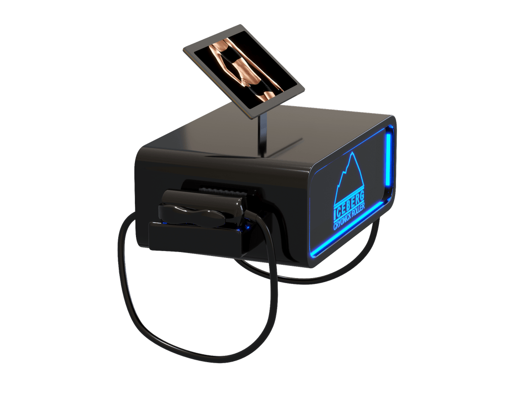 Vacuactivus ICEBERG Cryonick Roller machine featuring a sleek design and interactive display for wellness technology