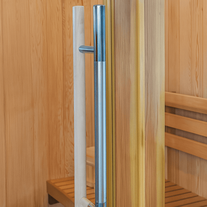 SunRay indoor traditional sauna for home featuring wooden benches and sleek design for relaxation